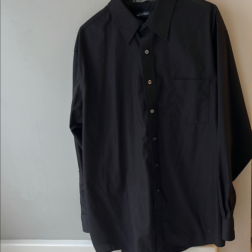Puritan Black Dress Shirt Classic Design